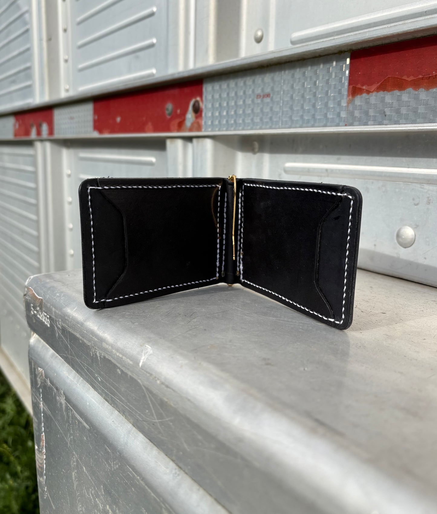 Brown Spring Clip Wallet
