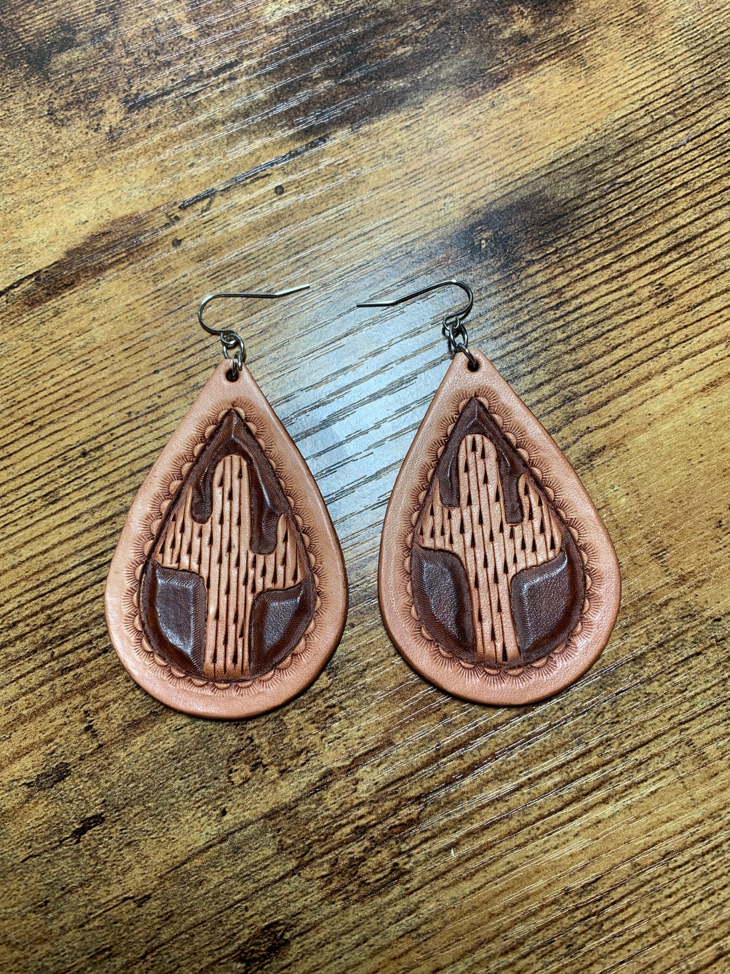 Cactus #2 Teardrop Earrings - Large