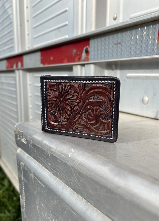 Brown Spring Clip Wallet