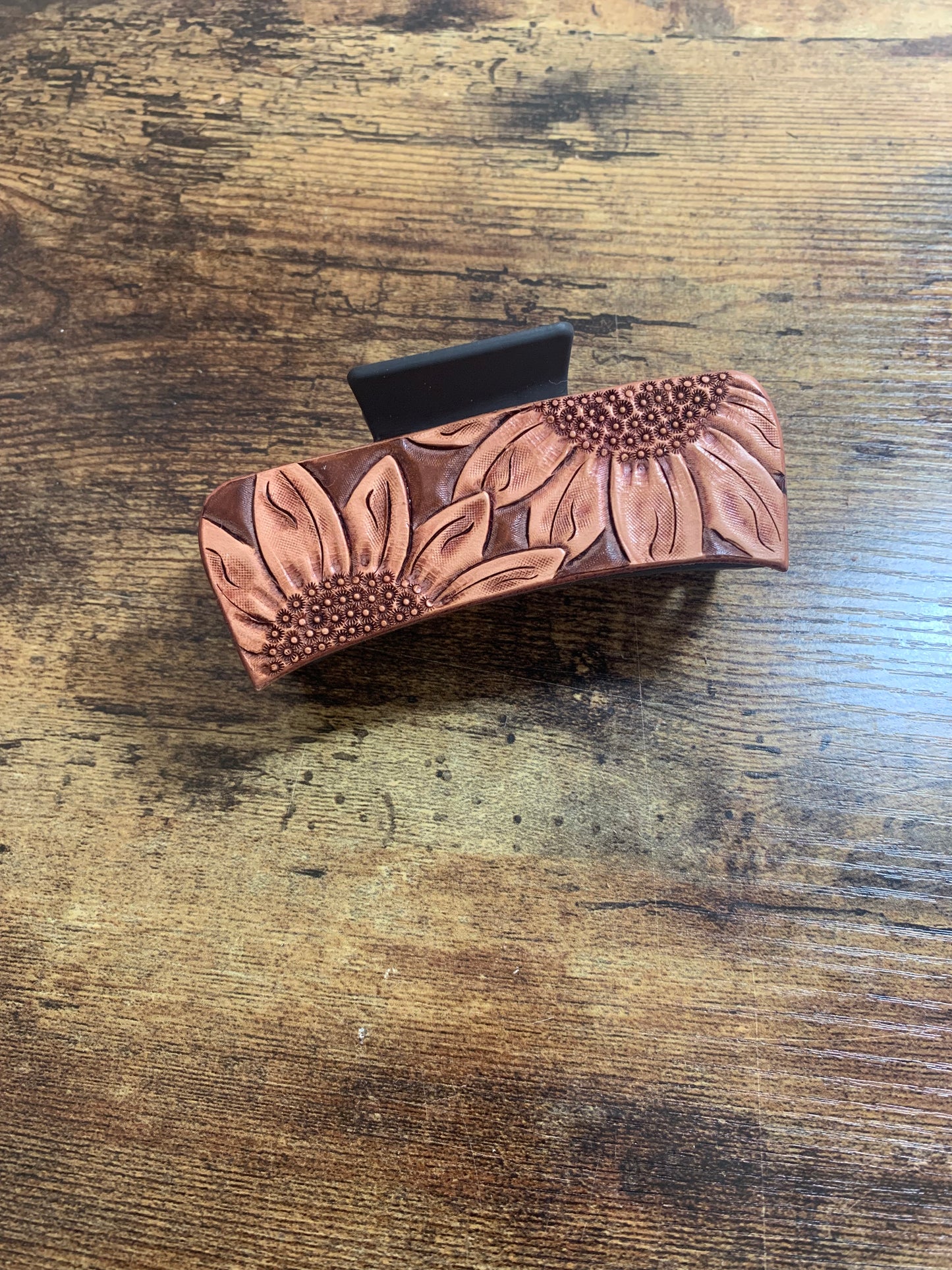 Double Sunflower Claw Clip - 4 Inch