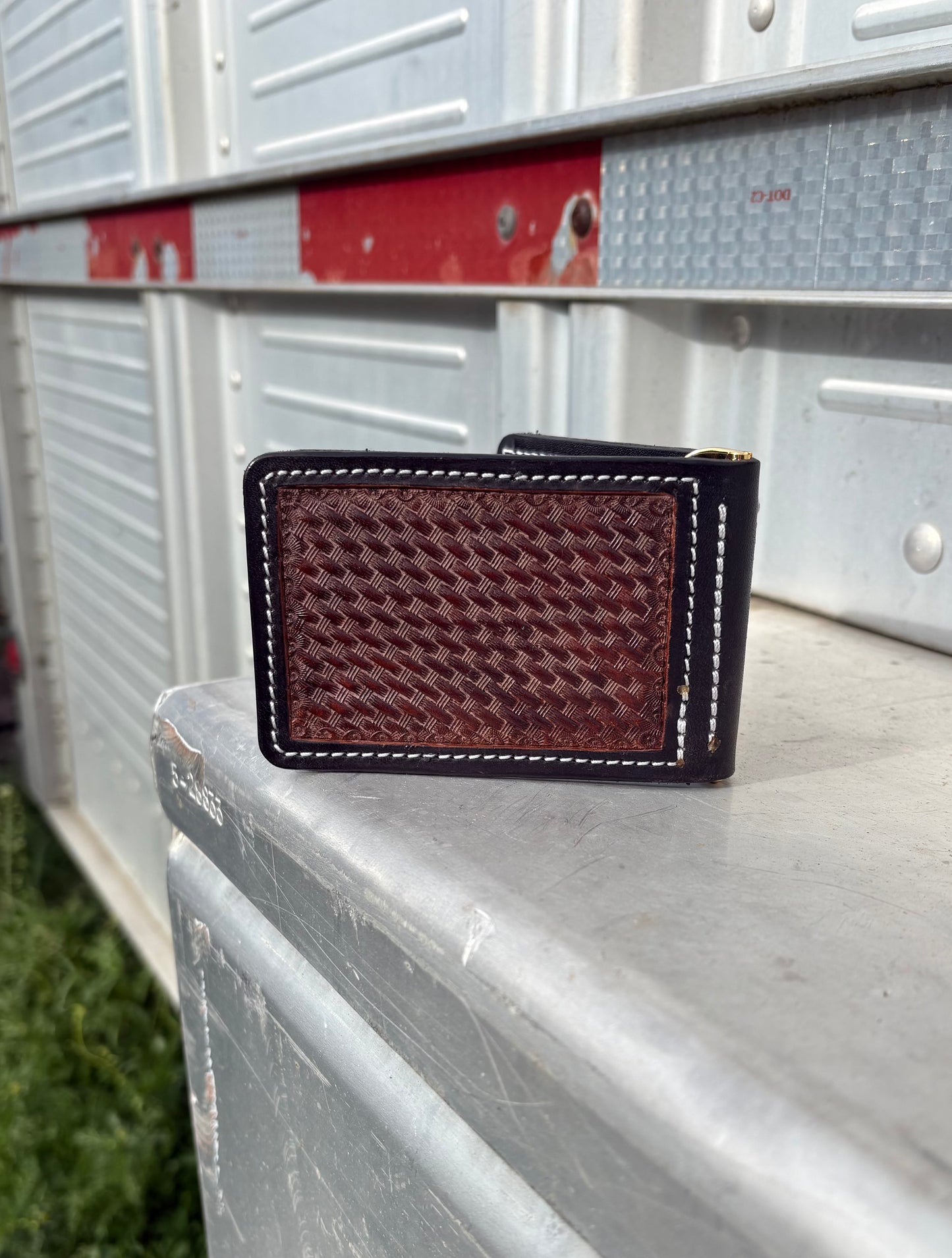 Brown Spring Clip Wallet