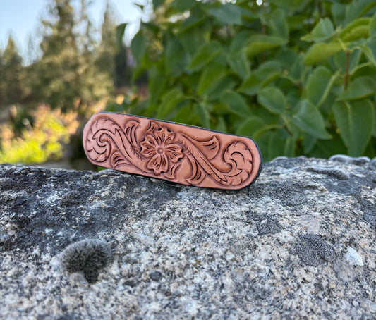 Flower & Scrolls Clip - 4 Inch
