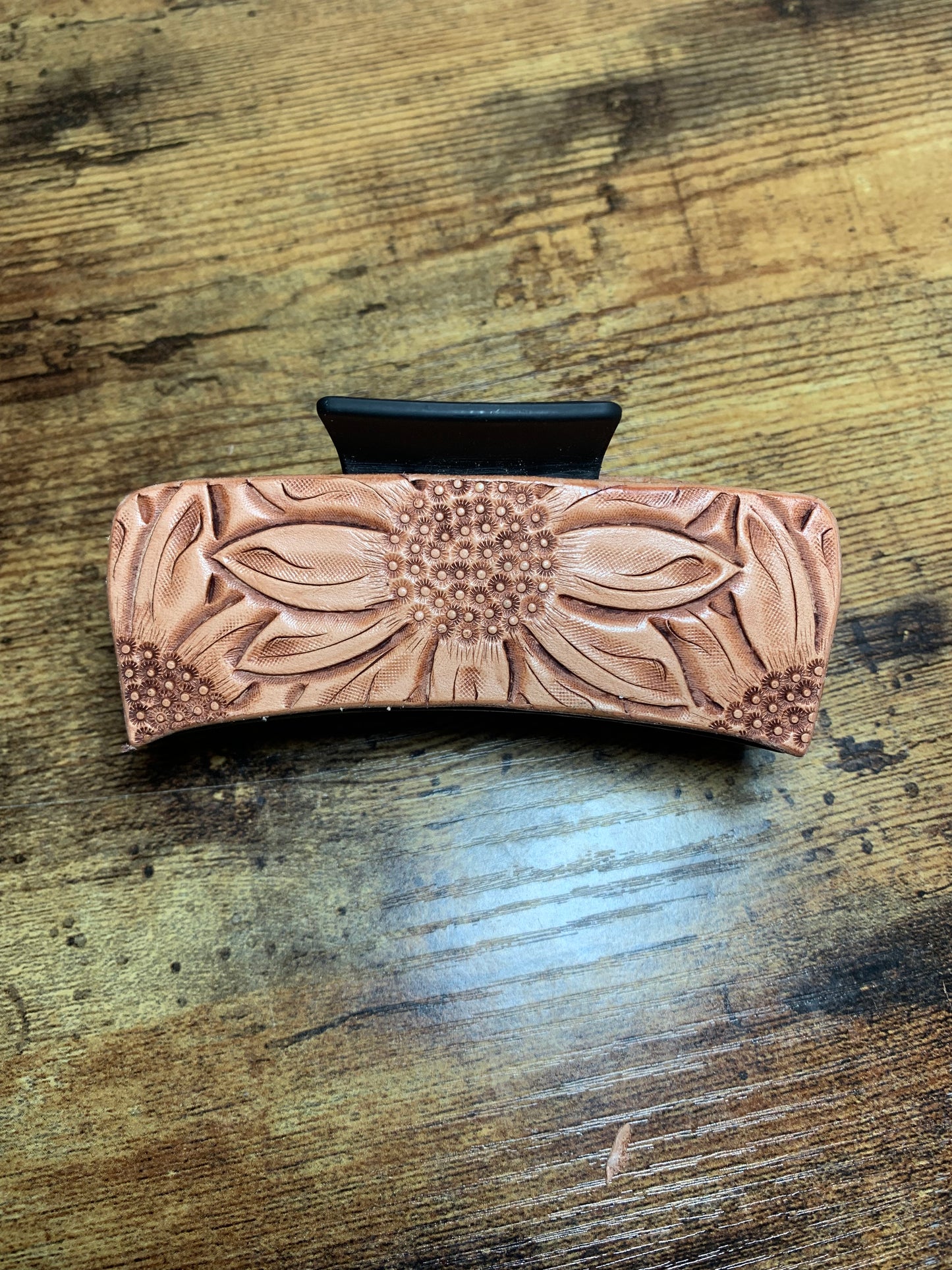 Triple Sunflower Claw Clip - 4 inch