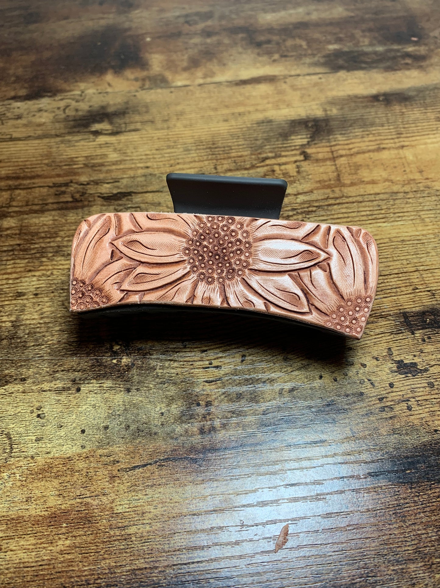 Triple Sunflower Claw Clip - 4 inch