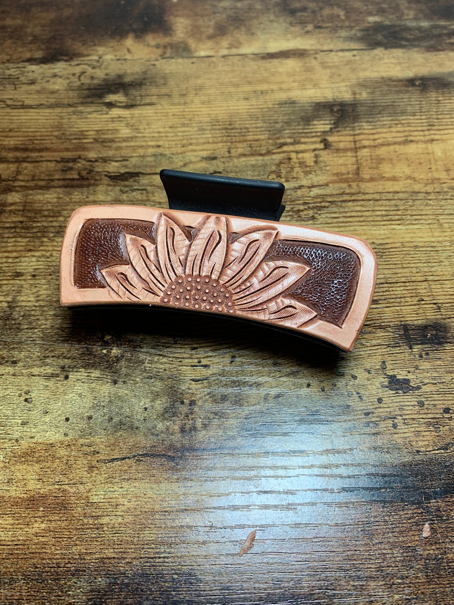 Single Sunflower Claw Clip - 4 inch
