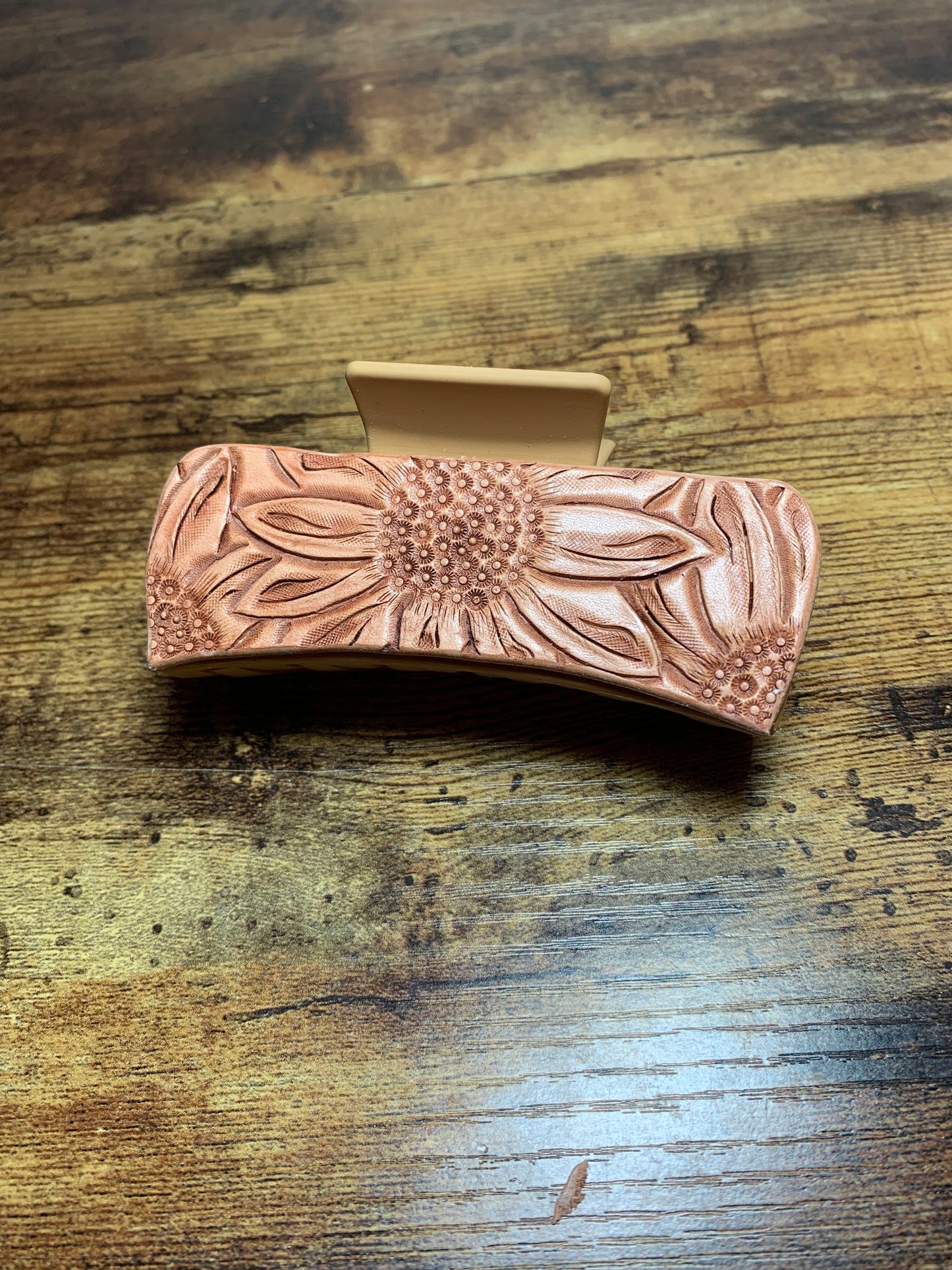 Triple Sunflower Claw Clip - 4 inch